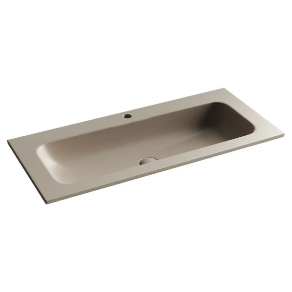 Раковина накладная для ванной Ceramicanova Grace, с отверстием под смеситель, 1010*457*137 мм, цвет капучино матовый