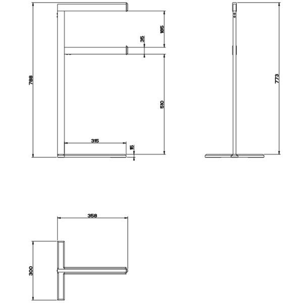 Напольная стойка Gessi Eleganza 46571#080