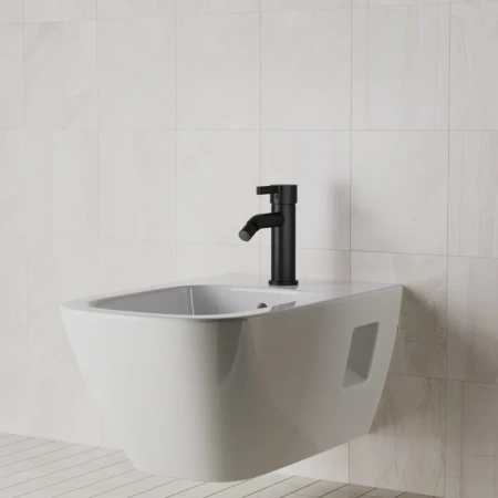 смеситель paini brera 74pz304 для биде, без донного клапана, черный матовый