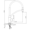 смеситель для кухни haiba hb72505 цвет хром \ cерый