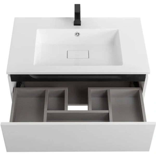 тумба под раковину cezares slider 80 slider-800-1c-so-bo подвесная bianco opaco
