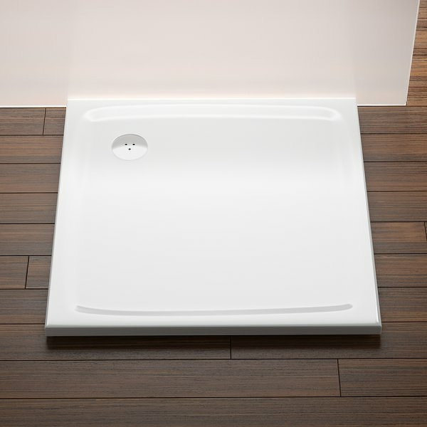 душевой поддон из искусственного камня ravak perseus pro flat 80×80 xa034411010 белый