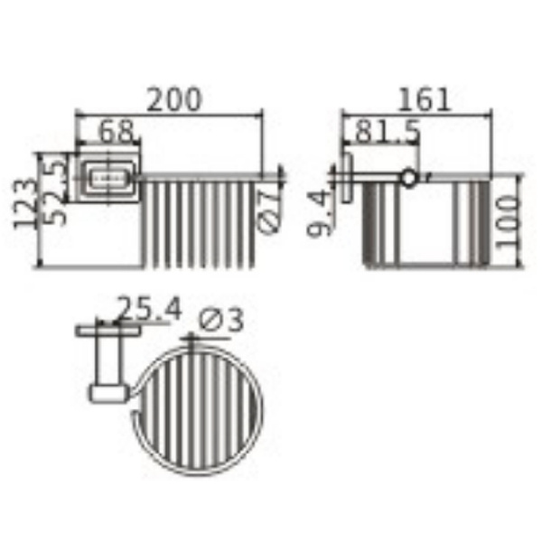 Держатель освежителя воздуха CeramaLux Gamma 12317 Хром