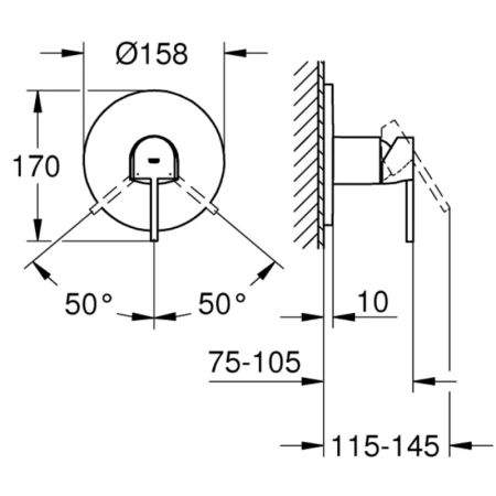 смеситель для душа grohe plus 24059003