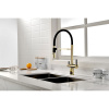 смеситель для кухни с подключением к фильтру paulmark gravity gr213188-g золото/ черный