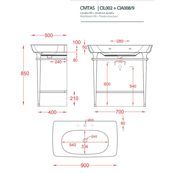 artceram civitas металическая структура quadra 70х40хh80,5см, полка сетка, напольная, цвет: розовое золото