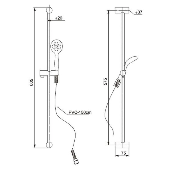 душевой гарнитур paini modena mdcr121 хром