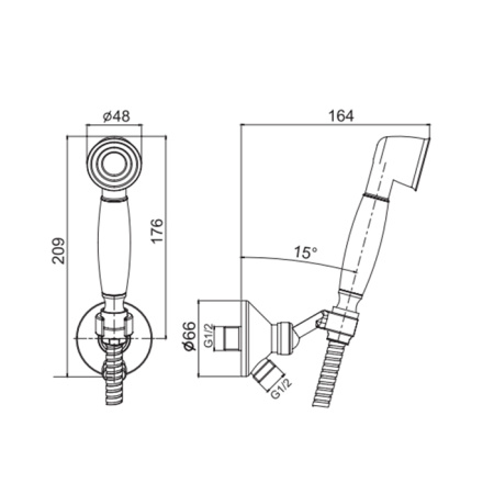 душевой гарнитур fima carlo frattini wellness f2287/6cr, цвет хром