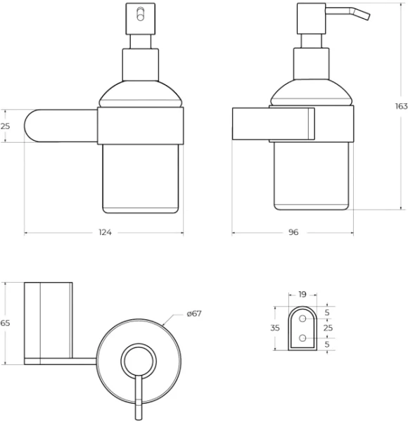 Дозатор для мыла Cezares Stylus STYLUS-SOIS-V-01 200 мл, настенный, хром