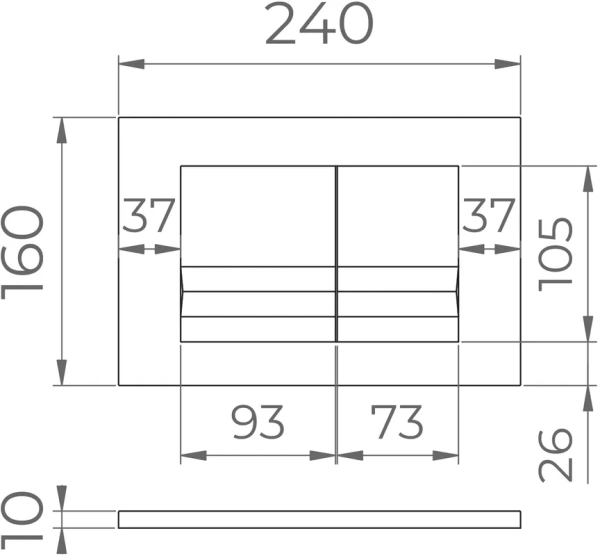 кнопка смыва rgw swh-05b 68420005-04 черная