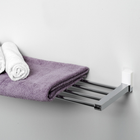 полка для полотенец wasserkraft leine k-5011w цвет хром | белый