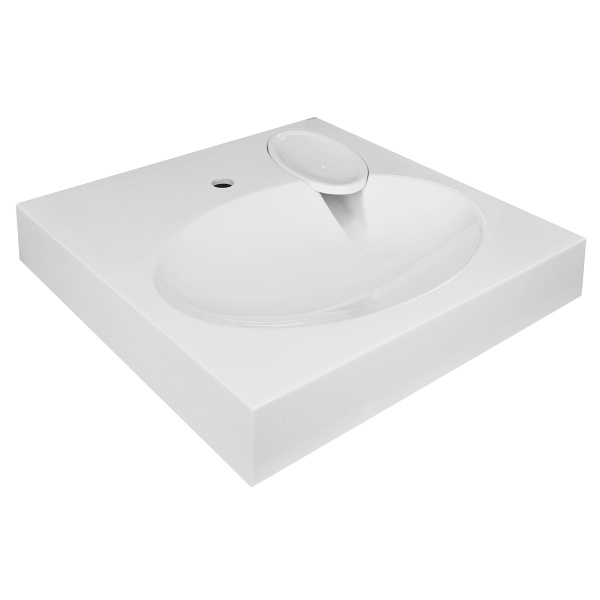 раковина azario elegance new cs00086606 на стиральную машину, 60х60 см, белая