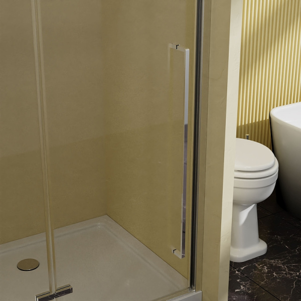 душевая дверь vincea slim-n 90 vdph-5sn900cl профиль хром, стекло прозрачное