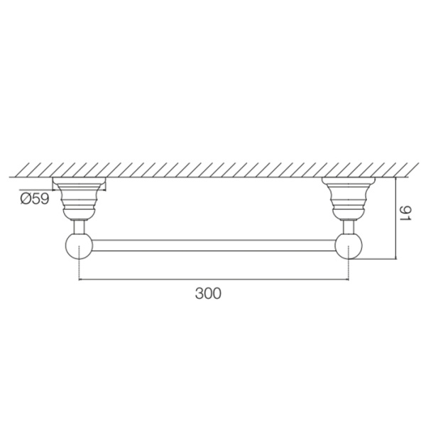 Полотенцедержатель 30 см FIMA|Carlo Frattini Accessori F6060/30OR подвесной, золото