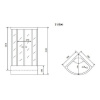 душевая кабина timo standart 90x90 t-5590г/м с гидромассажем