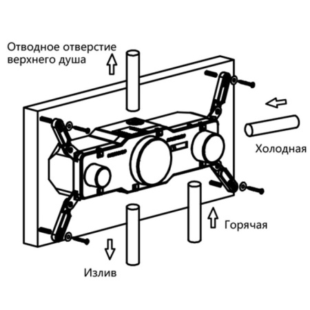 душевой комплект 315х210 мм vincea vsfw-432t1ch