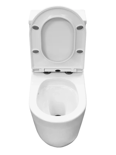 унитаз моноблок azario velluto az-6281 напольный, безободковый, слив "торнадо", с сиденьем микролифт, 65x37x77.5 см, белый