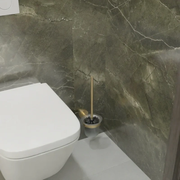 Ёршик для унитаза Fixsen Comfort Gold FX-87013 золото сатин