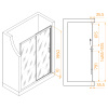 душевая дверь rgw passage pa-017b 150 350801715-14 профиль черный, стекло прозрачное