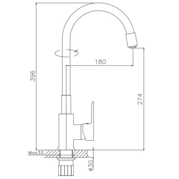 смеситель для кухни haiba hb70113-8 цвет белый \ хром