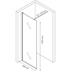 душевая перегородка cerutti spa muza 100×100 t100 профиль черный, стекло прозрачное