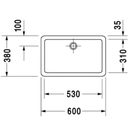 накладная раковина в ванную 60 см duravit vero 0455600000 alpin