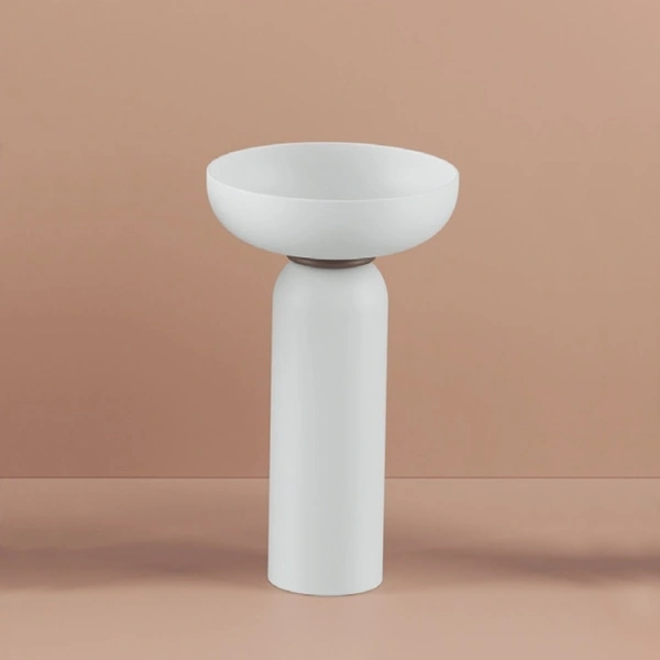 раковина artceram jolie jol001 05 00 накладная/для пьедестала, ø50xh17 см, белый матовый