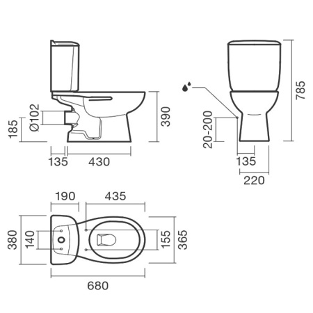 бачок для унитаза sanitana munique s10073766600000