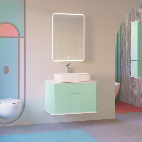 тумба бирюзовый бриз 81,4 см jorno pastel pas.01.82/p/bl