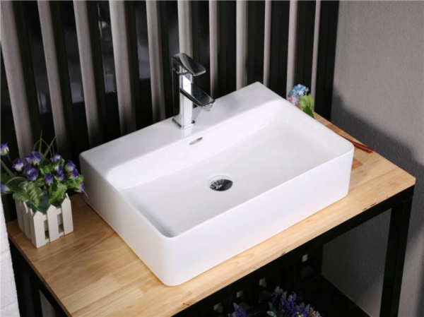 раковина накладная ceramalux серия n d 1338, белый