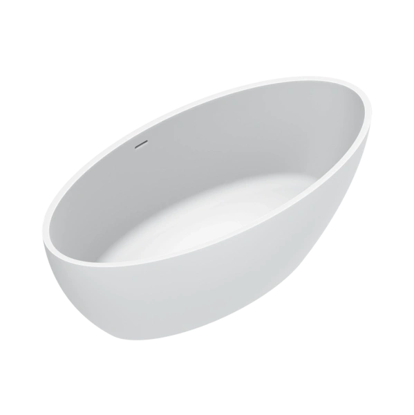 ванна catalano solid 7239010021 из искуственного камня, отдельностоящая, 165x80 см, solidtech, белая матовая