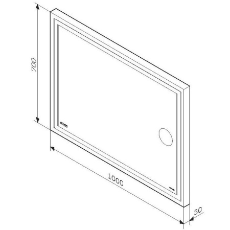 Зеркало AM.PM Gem 100 с LED-подсветкой, часами и косметическим зеркалом