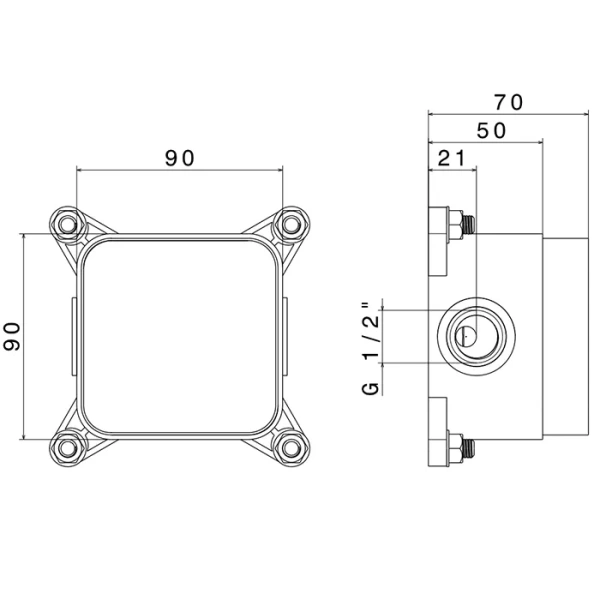 внутренняя часть newform 27819.00.000 для смесителя напольного, однорычажного для раковины/ванны 1/2"