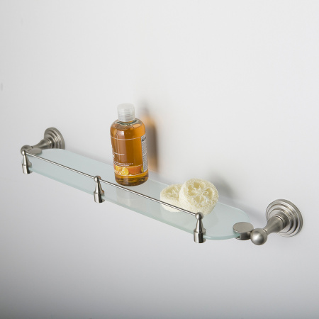 полка стеклянная wasserkraft ammer k-7044 цвет хром матовый