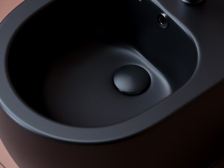биде ceramicanova play cn3002mb подвесное, черное матовое