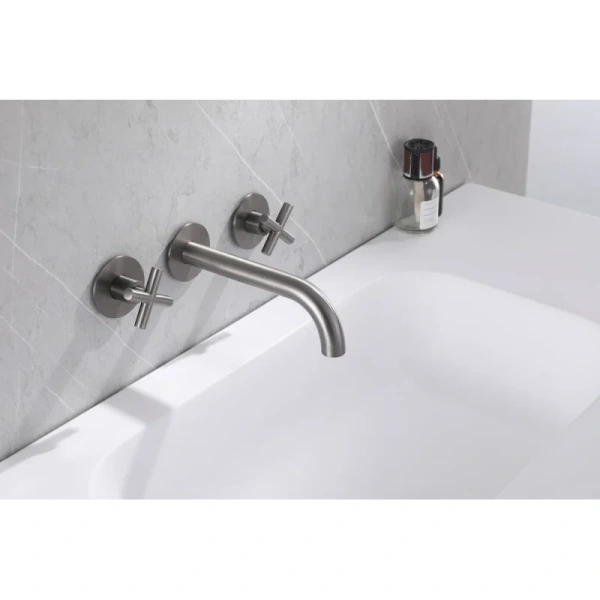 смеситель для раковины abber wasser kreis af81121ng встраиваемый, никель