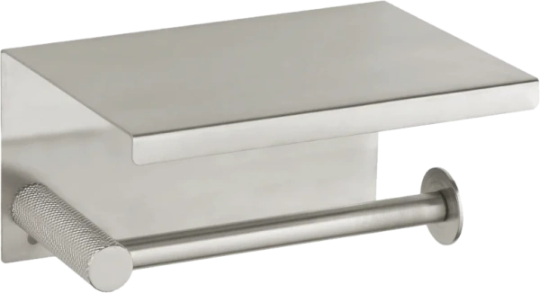 Держатель туалетной бумаги Boheme Uno 10971-NB nikel brush с полкой для телефона