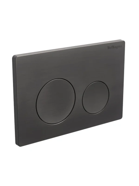 кнопка смыва для инсталляции belbagno bb-03c-gm для унитаза, пластик, цвет оружейная сталь