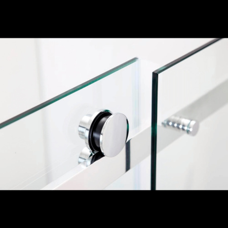 душевая дверь в нишу black&white stellar wind s218 120×195 см, профиль хром, стекло прозрачное