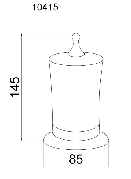 Стакан для ватных дисков Boheme Imperiale 10415 Золото