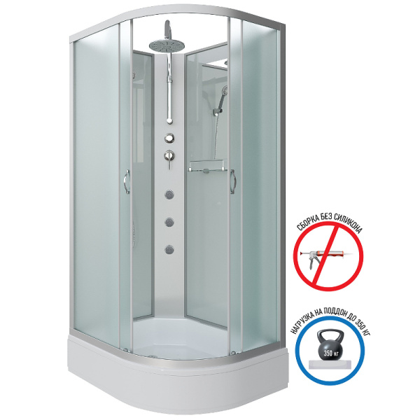 душевая кабина niagara classic 110х90 l ng-33194-14lbktg с гидромассажем