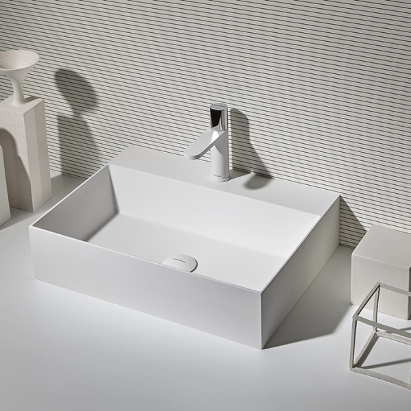 antonio lupi indigo смеситель для раковины на 1 отверстие, излив 165 мм., ручка хром блестящий, цвет: белый матовый