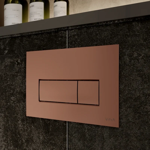 кнопка смыва для инсталляции vitra root square 740-2340 пластик, цвет глянцевая медь