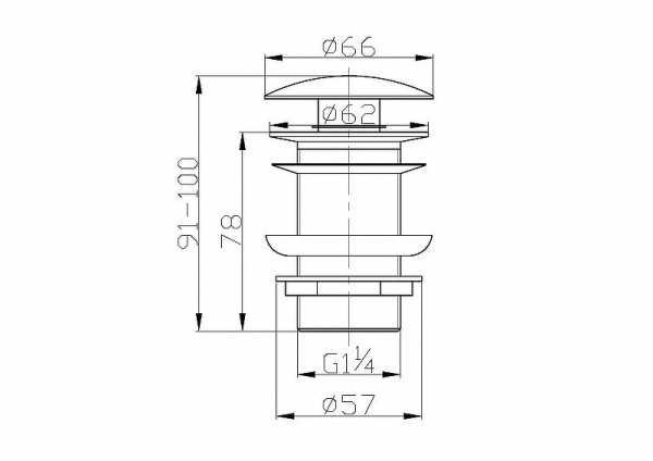 донный клапан для раковины belbagno bb-sc-oro click-clack золото