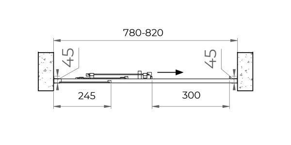 душевая дверь в нишу rgw classic 410911108-11 cl-111 80х185, профиль хром