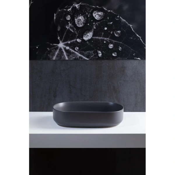 раковина накладная allen brau fantasy oval 4.11022.an 55x36, серая