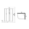 душевая кабина niagara classic 120х80 r ng-3512-14rbktg с гидромассажем