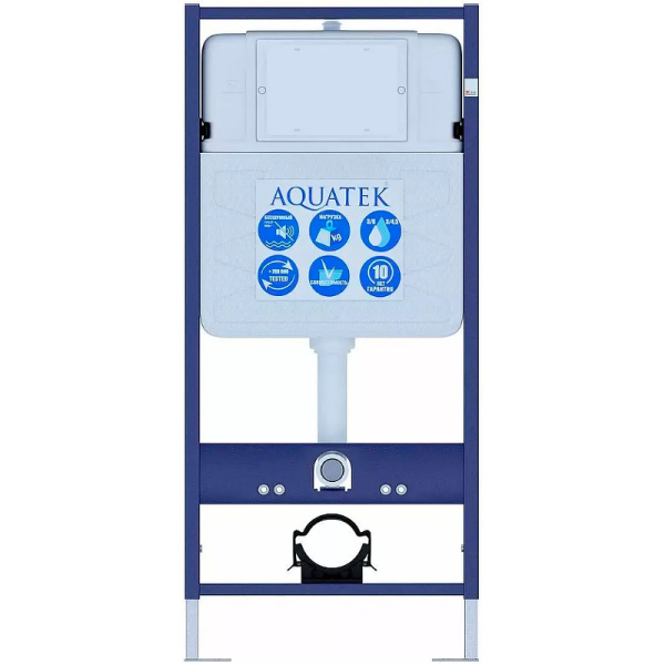 комплект унитаза с инсталляцией aquatek set aquatek бетта с сиденьем микролифт