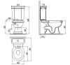 унитаз-компакт creavit klasik kl310-ok/kl410-ok/it5030 с функцией биде, цвет белый, декор krokodil