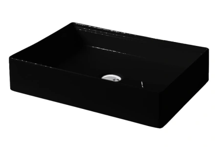 раковина накладная 55 см artceram scalino scl002 17 00, черный матовый